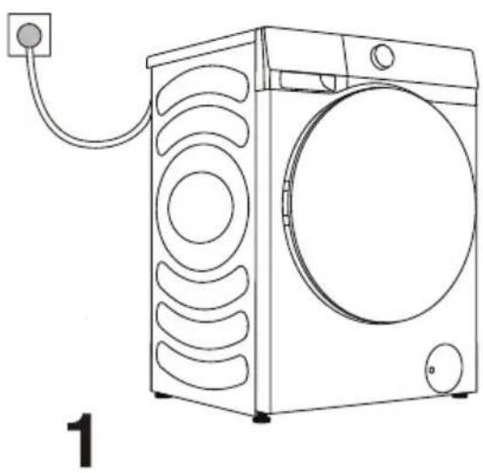 HISENSE WF5S1045BW - ALLUMAGE DU LAVE-LINGE - 1