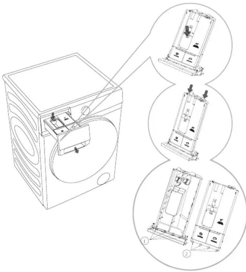 HISENSE WF5S1045BW - NETTOYAGE DU COMPARTIMENT À LESSIVE - 1