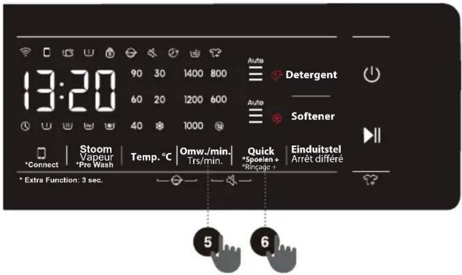 HISENSE WF5S1045BW - SILENCIEUX (DÉSACTIVATION DES SIGNAUX SONORES) - 1