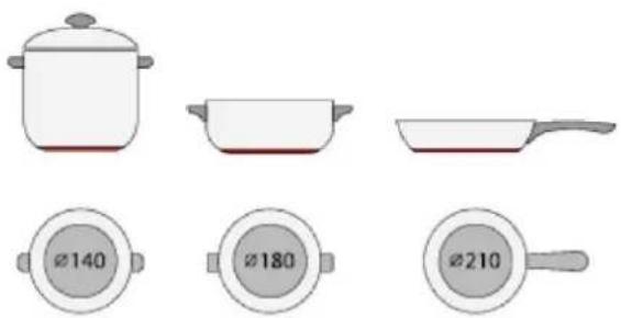 HAIER HAIDSJ53MB1 - Sélection des récipients de cuisson - 8