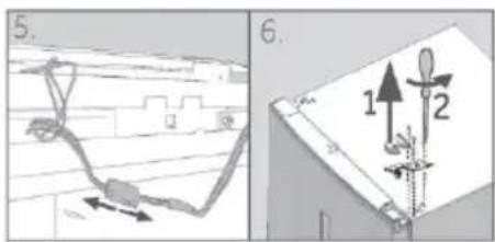 Technical diagram showing two mechanical or structural components with labeled parts and directional arrows, likely illustrating a system or assembly.