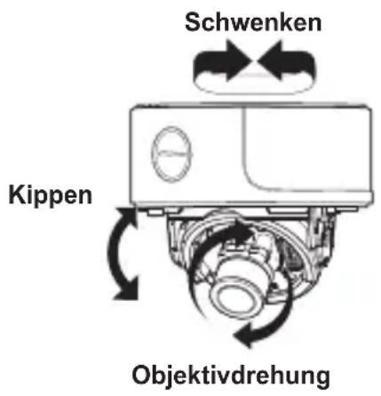SAMSUNG SCC-B5395H - Einstellen der Kamerarichtung - 1