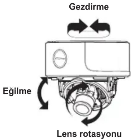 SAMSUNG SCC-B5395H - Kamera yönünün ayarlanması - 1