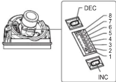 SAMSUNG SCC-B5395H - Ajuste de interruptores de referencia - 1