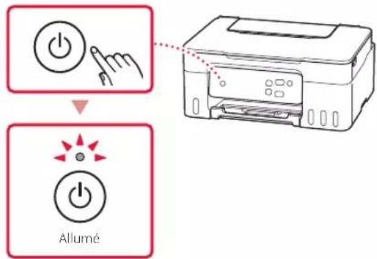 CANON Pixma G2430 - Mise sous tension de l'imprimante - 2