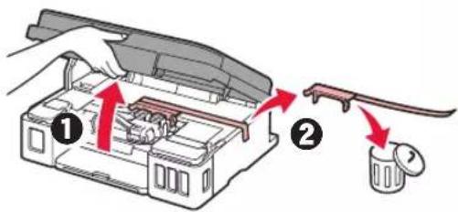 CANON PIXMA G2410 - Retirar los materiales de proteccion - 2