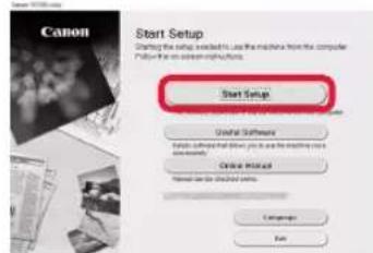 CANON PIXMA G2410 - Click Start Setup. - 1