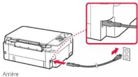 CANON Pixma G3420 - Branchez le cordon d'alimentation. - 1