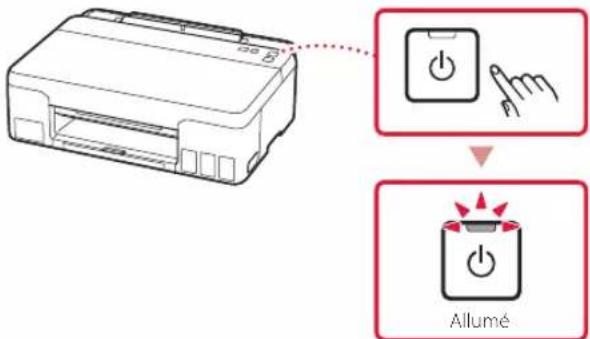 CANON Pixma G1420 - Mise sous tension de l'imprimante - 3
