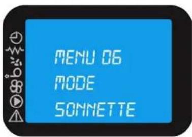 INVICTA Lodi 8 - Menu 06 - MODE SONNETTE: - 1