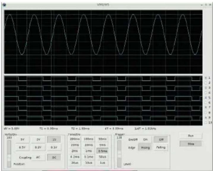 VM205 eV = 3.09V T1 = 0.30ms T2 = 1.00ms 4T = 8.39ms 3uVT = 1.01kHz No output: 103 5V 2V 1V 0.5V 0.2V 0.1V Circuiting AC DC Pak/AN Time/0s 200ms 100ms 30ms 20ms 10ms 1ms 2ms 1ms 0.5ms 8.2ms 0.1ms 50ms 36ms 10ms 1us Flop: 1.74 Gain On On Edge Holding Folding Level