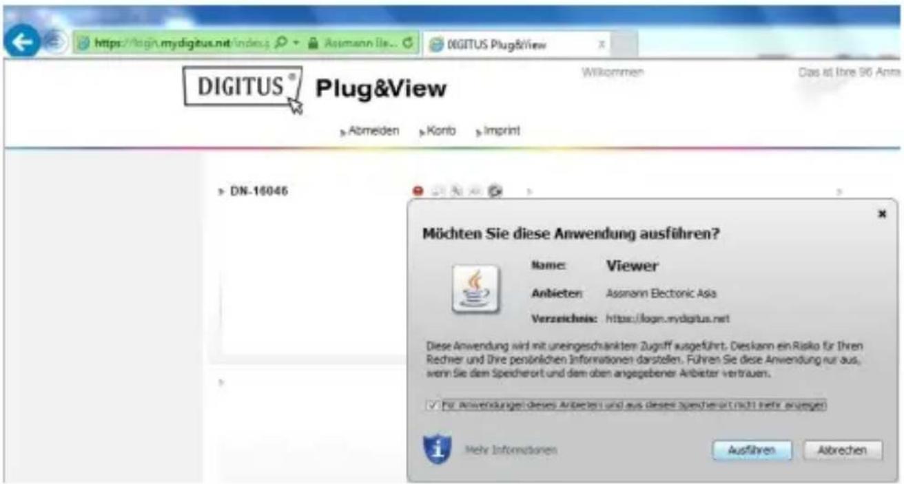 Digitus Plug&View OptiGuard - Adicionar a câmara ao computador através do navegador - 2