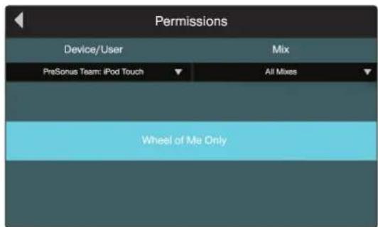 PRESONUS StudioLive 64S Series III - Permissions pour un appareil exécutant QMix-UC - 1