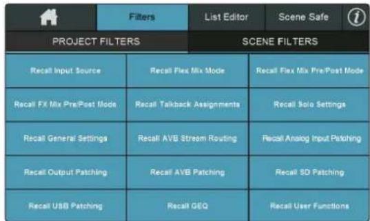 PRESONUS StudioLive 64S Series III - Filtres de projet - 1