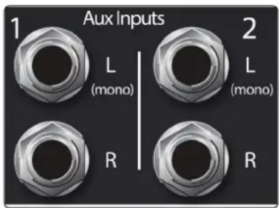 Aux Inputs 1 L (mono) 2 L (mono) R R