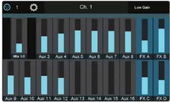 PRESONUS StudioLive 32SX Series III - Vue d'ensemble des départs Aux (Aux Sends) - 2
