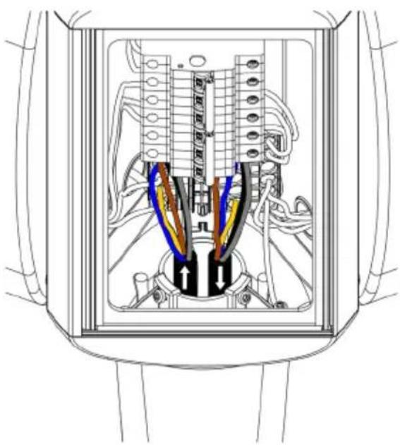 Charge Amps Dawn Pole Mount - Cable connection overview - 7