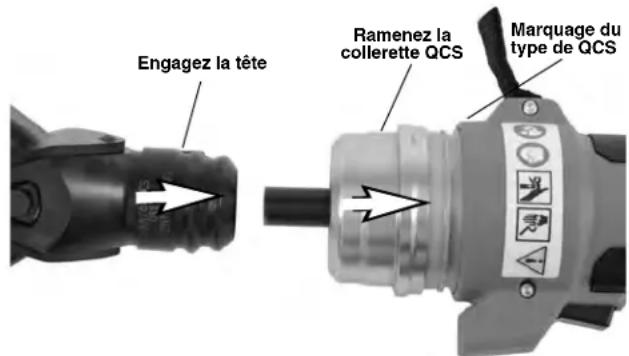 RIDGID RE 600 - Changement de têtes équipées d'un raccord rapide QCS (RE 6 et RE 60 uniquement) - 1