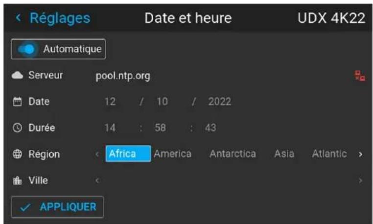 Barco Njord - Pour définir automatiquement la date et l'heure - 2