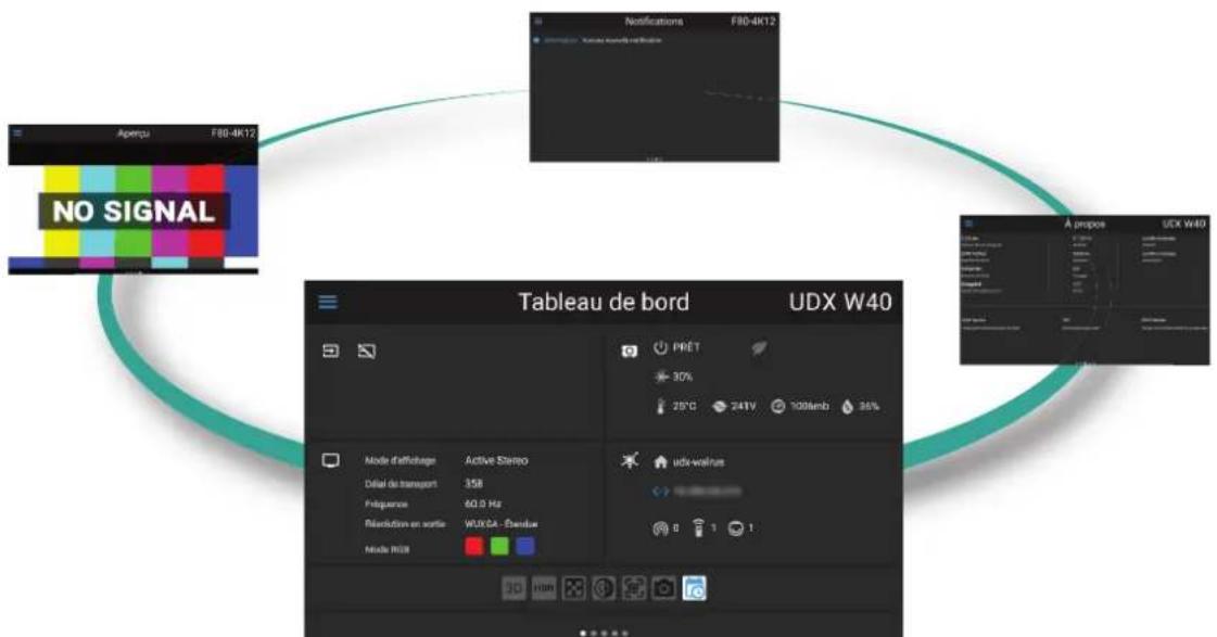 Barco Njord - GUI - écrans d'état - 1