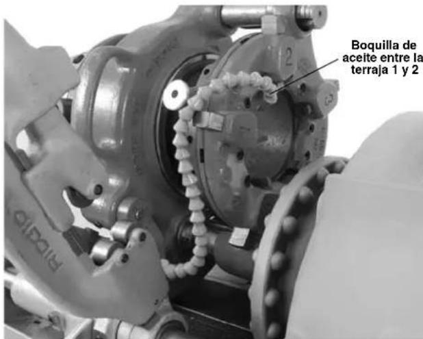 RIDGID 141 - Montaje de laquina 535, 300 compacta o 1233 acoplada directamente a la roscadora a engranajes 141 - 4