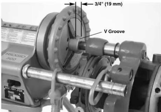 RIDGID 141 - Setting Up 300/300A Power Drive Close Coupled to 141/161 Geared Threader - 1