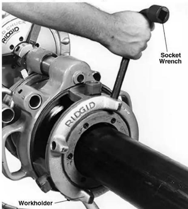 RIDGID 141 - Threading with a Close Coupled Geared Threader (Front Mount) - 1