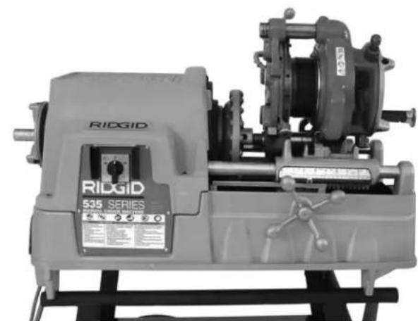 RIDGID 141 - Setting up 535, 300 Compact or 1233 Close coupled to 141 Geared Threader - 3