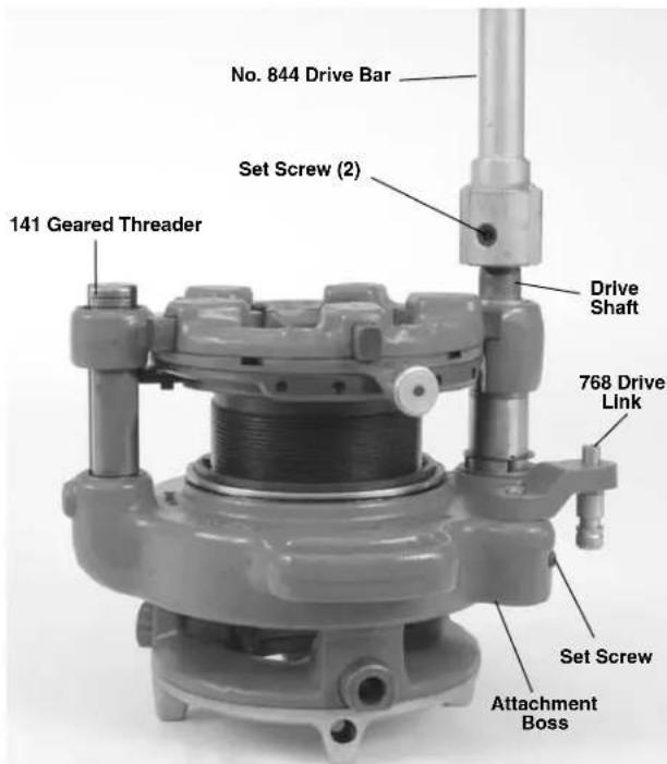 RIDGID 141 - Setting up 535, 300 Compact or 1233 Close coupled to 141 Geared Threader - 1