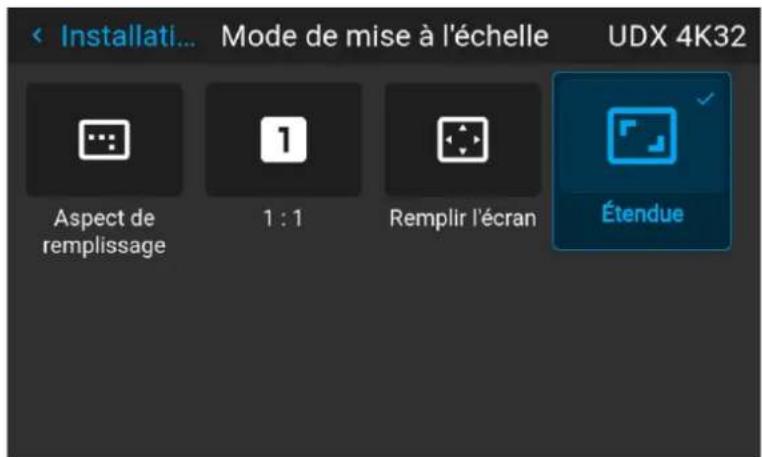 Barco Hodr - Réglage d'un mode d'échelle - 2