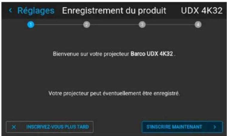 Barco Hodr - Interface graphique - Enregistrement du produit - 1