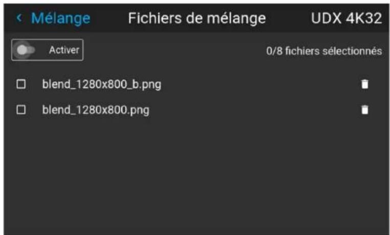 Barco Hodr - Comment activer un fichier de configuration de mélange téléversé ? - 2
