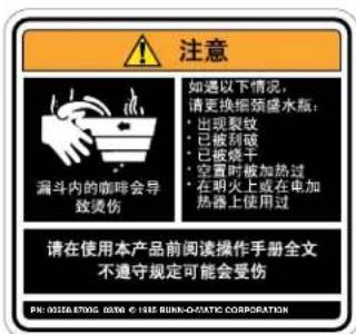 Bunn CWTF35-TC - 用户注意事项 - 3