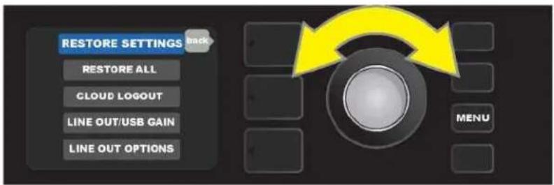 FENDER Mustang GTX100 - RESTAURER LES RÉGLAGES ET TOUT RESTAURER (RESTORE SETTINGS - RESTORE ALL) - 1