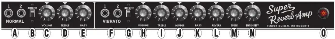 FENDER Tone Master Super Reverb - PANNEAU DE COMMANDE - 1