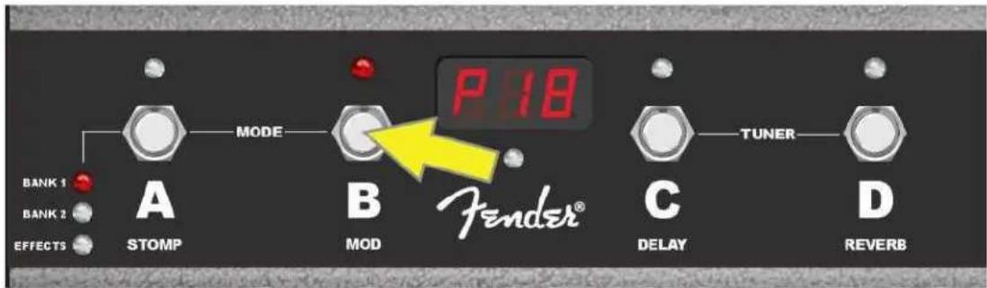 FENDER Mustang LT50 - PÉDALIER : ACCÈS RAPIDE AUX PRÉRÉGLAGES - 8