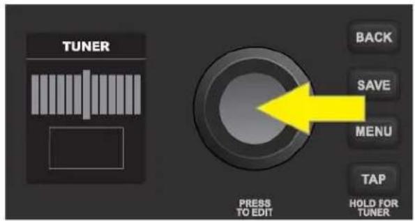 FENDER Mustang LT50 - FONCTION DU MENU : « TUNER » (ACCORDEUR) - 3