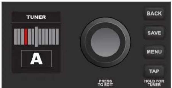 FENDER Mustang LT50 - FONCTION DU MENU : « TUNER » (ACCORDEUR) - 4