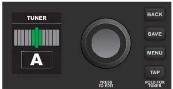 FENDER Mustang LT50 - FONCTION DU MENU : « TUNER » (ACCORDEUR) - 5