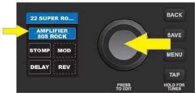 FENDER Mustang LT50 - MODIFICATION ET ENREGISTREMENT DES PARAMÈTRES D'UN MODÈLE D'AMPLIFICATEUR - 1