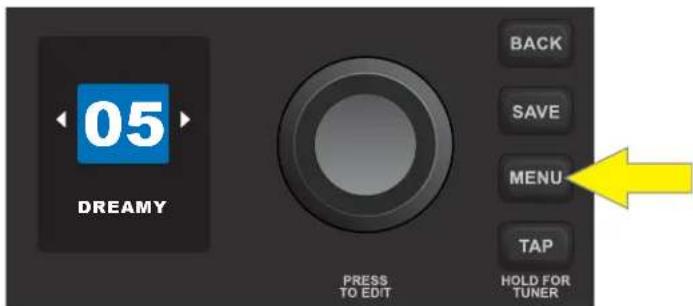 FENDER Mustang LT40S - FONCTION DU MENU : RÉINITIALISATION - 1