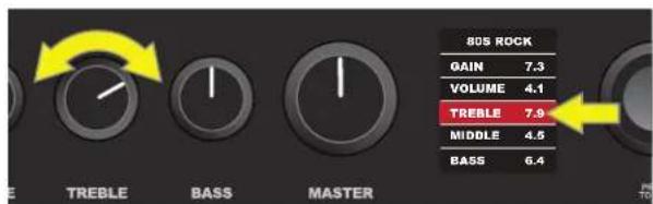 80S ROCK GAIN 7.3 VOLUME 4.1 TREBLE 7.9 MIDDLE 4.5 BASS 6.4