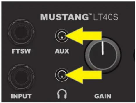 FENDER Mustang LT40S - ENTRÉE AUXILIAIRE ET SORTIE CASQUE - 1