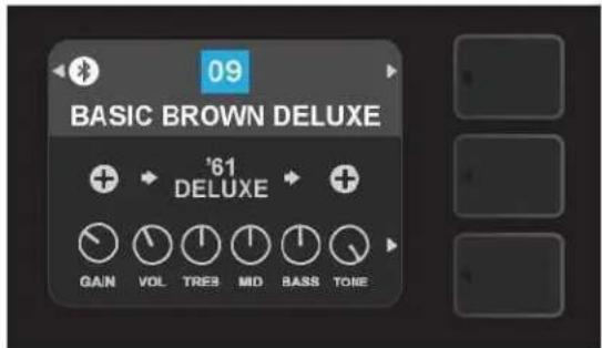 09 BASIC BROWN DELUXE '61 DELUXE GAIN VOL TREE MID BASS TONE