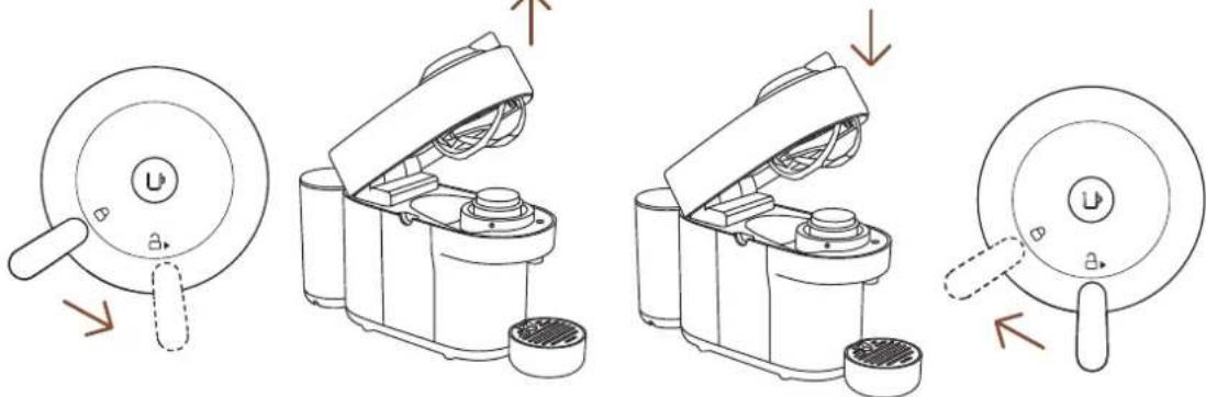 DELONGHI Nespresso Vertuo Pop - OUVERTURE/FERMETURE - 1