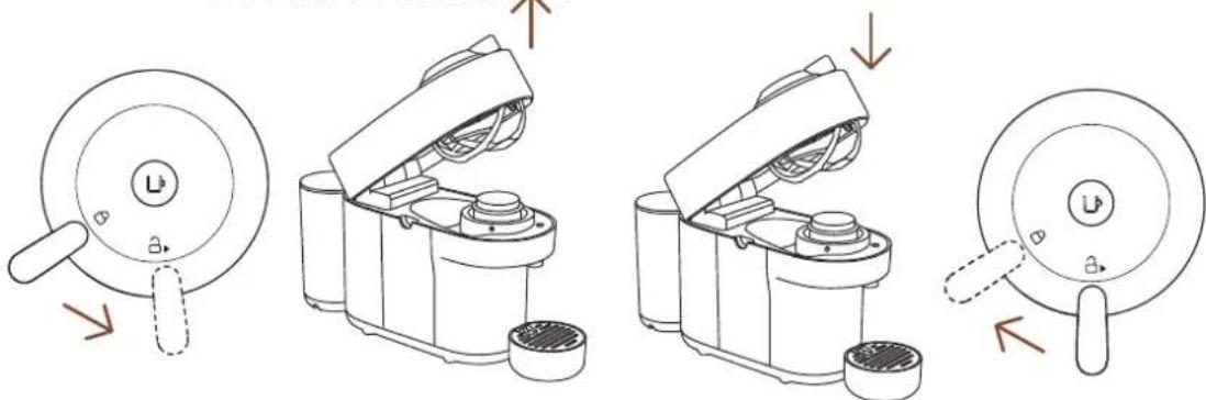 DELONGHI Nespresso Vertuo Pop - OPENEN / SLUITEN - 1