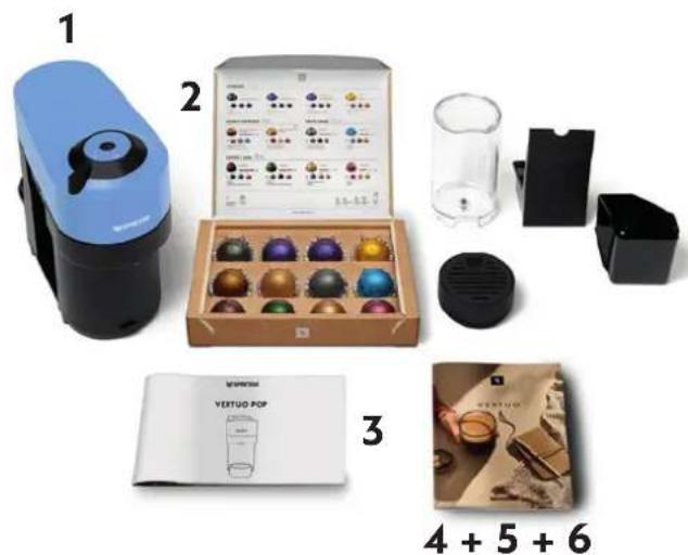 DELONGHI Nespresso Vertuo Pop - A CSOMAG TARTALMA - 1