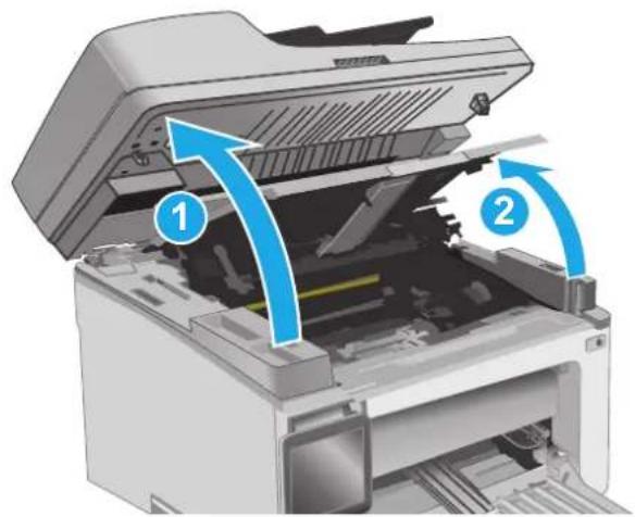 HP LaserJet M130MFP - 清除进纸盘中的卡纸 - 8