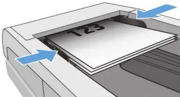 HP LaserJet M130MFP - 从文档进纸器(仅限文档进纸器型号)发送传真 - 2