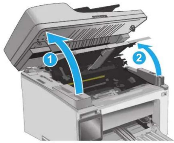 HP LaserJet M130MFP - 清除进纸盘中的卡纸 - 5